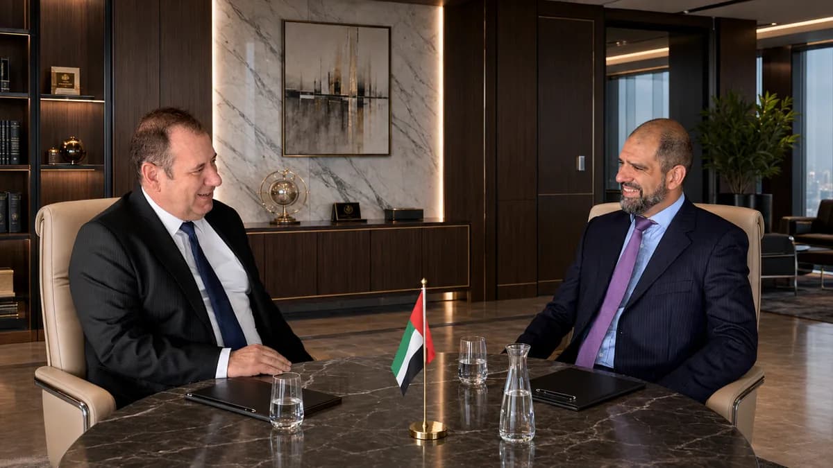 Ziad Oweiss and Rami Farah in an advisory meeting at the Ophir Properties office